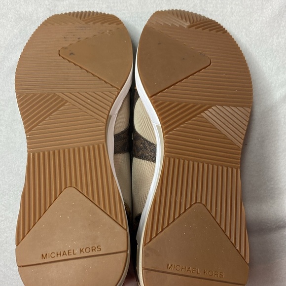 Michael Kors brown animal print wedged sneakers size 8.5 - Picture 5 of 7